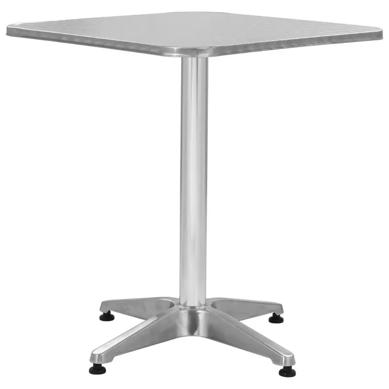 Saisonangebot Gartentisch Silbern 60x60x70 cm Aluminium