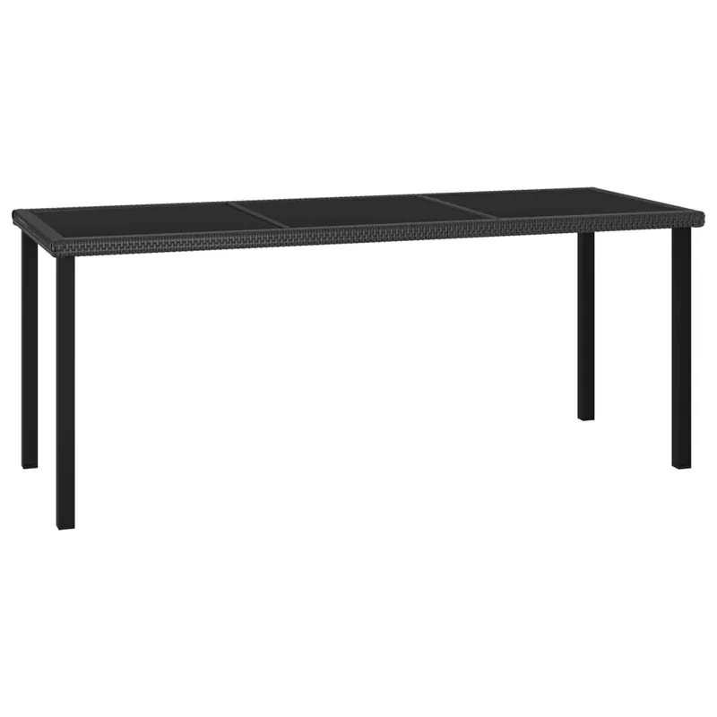 Sale Garten-Esstisch Schwarz 180x70x73 cm Poly Rattan