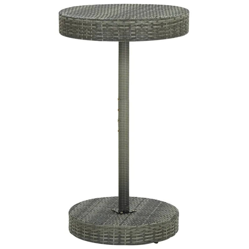 Sichere Zahlung Gartentisch Grau 60,5x106 cm Poly Rattan