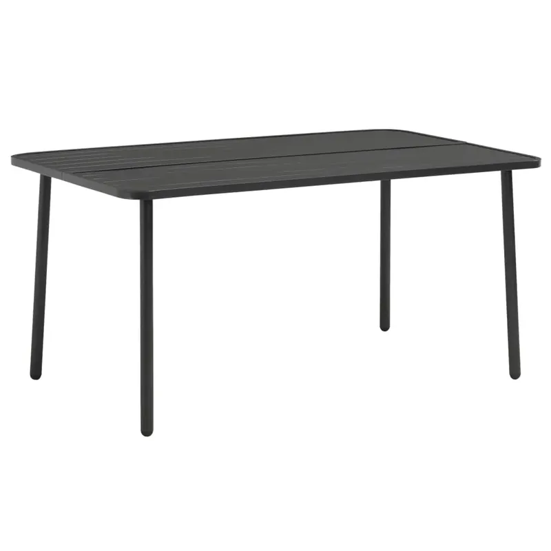 Bestseller Gartentisch Dunkelgrau 150x90x72 cm Stahl