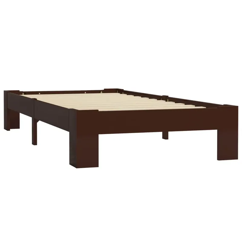 Massivholz-Bettrahmen Dunkelbraun 213 x 95 x 30 cm Direkt Vom Hersteller