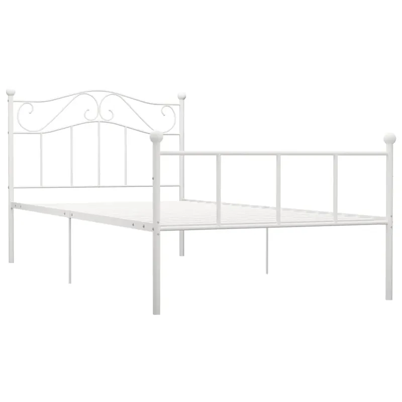 Aktuell Metallbettrahmen Weiß 208 x 97,5 x 95 cm für 90 x 200 cm Matratze