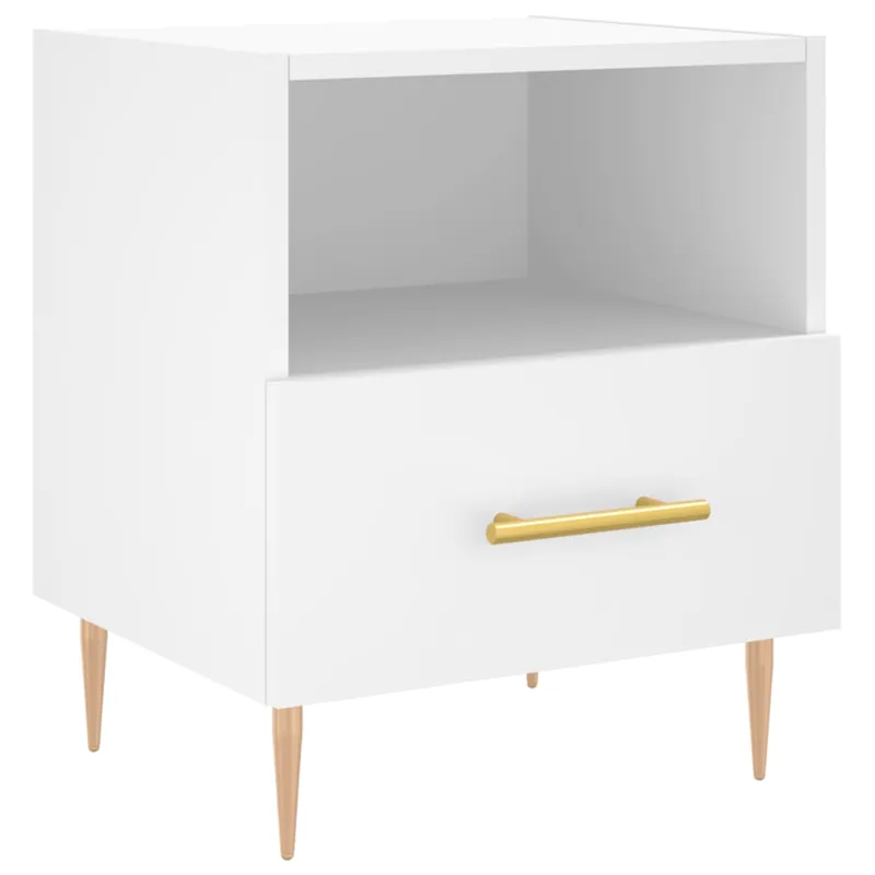 Nachttisch Weiß 40x35x47,5 cm Holzwerkstoff Expressversand