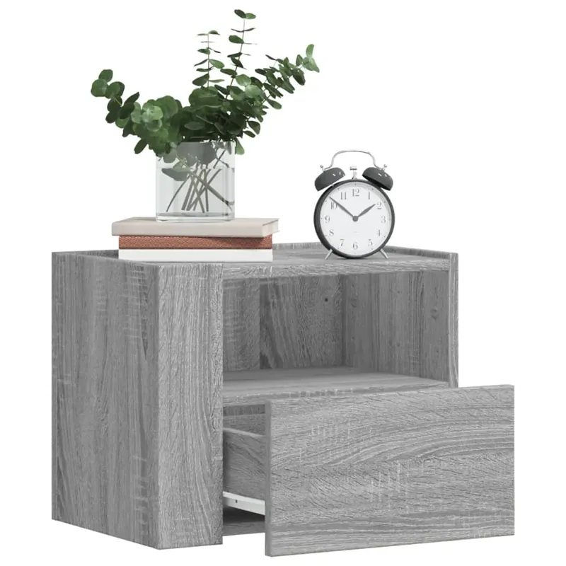 Wand-Nachttisch 45x30x35 cm Grau Sonoma aus Holzwerkstoff Direktkauf