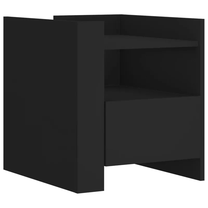 Letzte Chance Nachttisch Schwarz 45 x 50 x 50 cm aus Holzwerkstoff