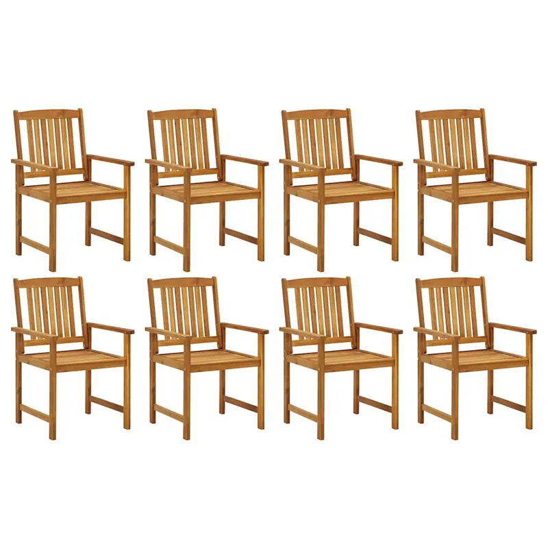Begrenztes Angebot Gartenstühle 8 Stk. Massivholz Akazie