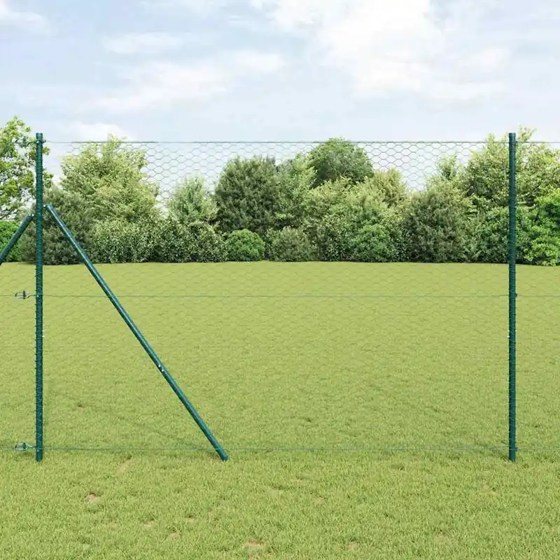 Hexagonzaun Grün 25 x 1,6 m – Moderner Gartenzaun Schneller Versand