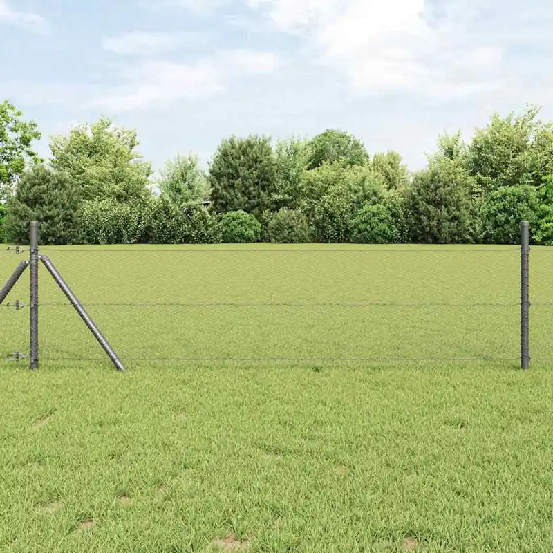 Hexagonzaun PVC Grau 100 x 0,6 m – Moderner Garten- und Terrassenzaun Ausverkauf