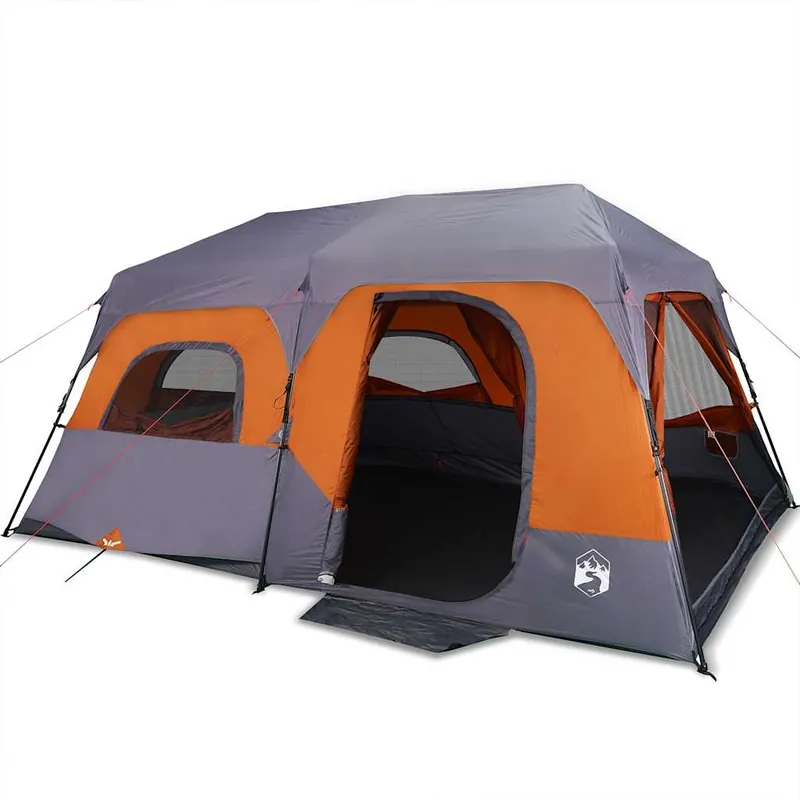 Jetzt Bestellen Familienzelt 441x288x217 cm in Grau und Orange mit abnehmbarem Überzelt