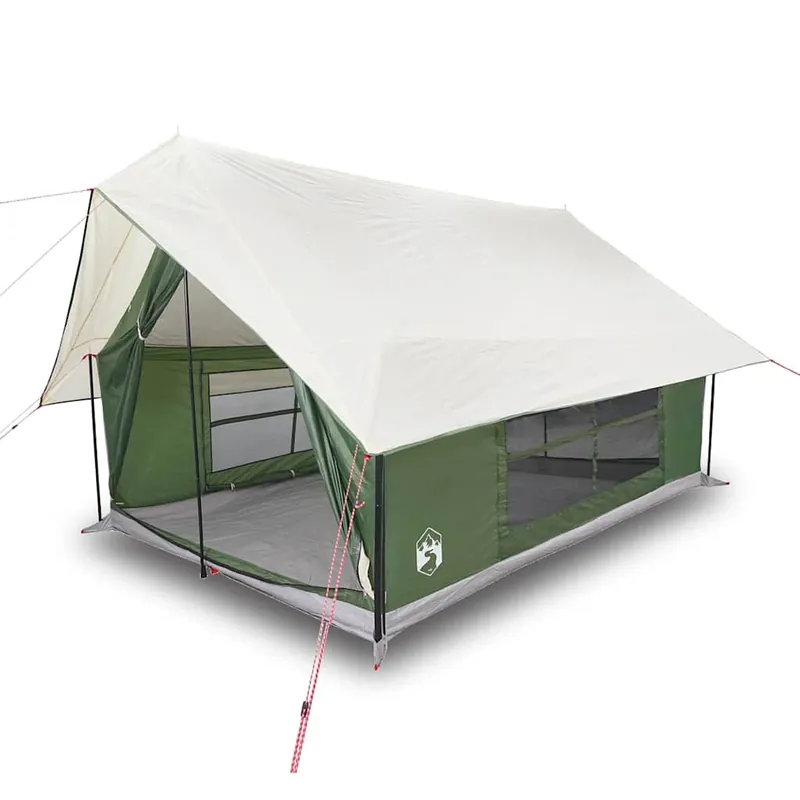 Sale Campingzelt Grün 353x248x210 mm mit abnehmbarem Überzelt und E-Anschluss