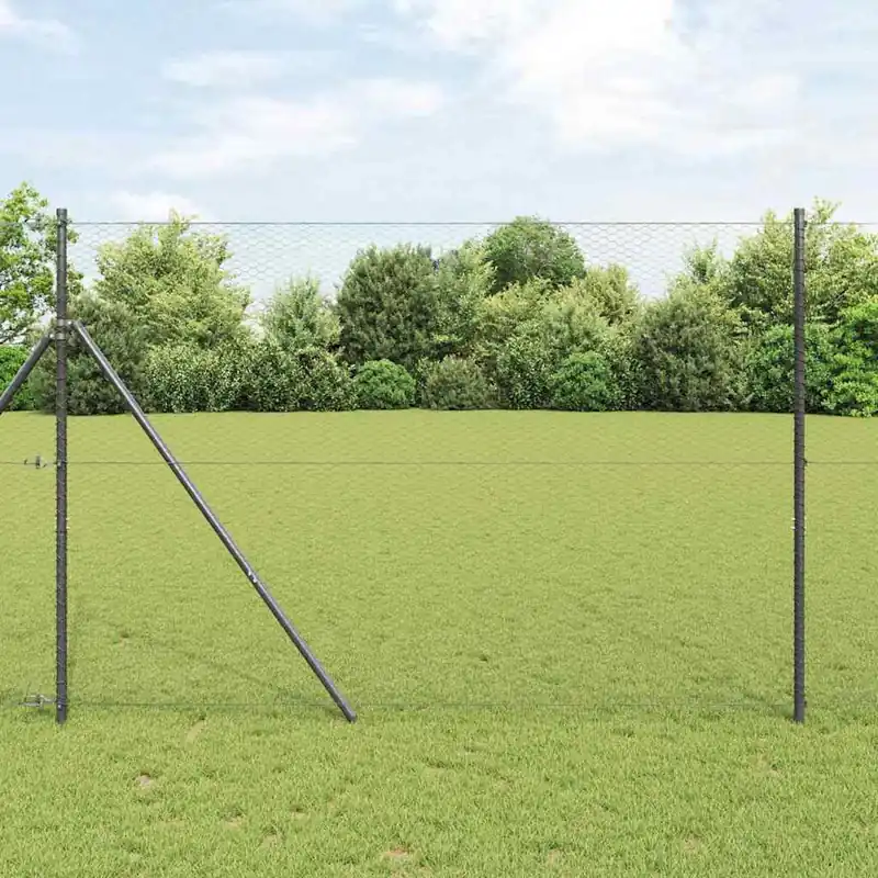 Hexagonzaun PVC Grau 10 x 1,5 m – Moderner Garten- und Terrassenzaun Sonderaktion