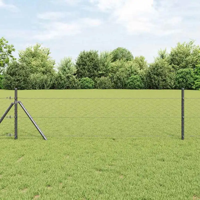 Direkt Vom Hersteller Hexagonzaun PVC Grau 10 x 1,5 m – moderner Garten- und Terrassenzaun