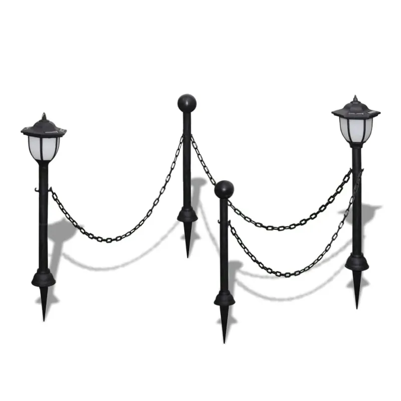 Mega-Angebot Schwarze Solarleuchten mit Kette, 70 cm Höhe, wetterfest und kabellos