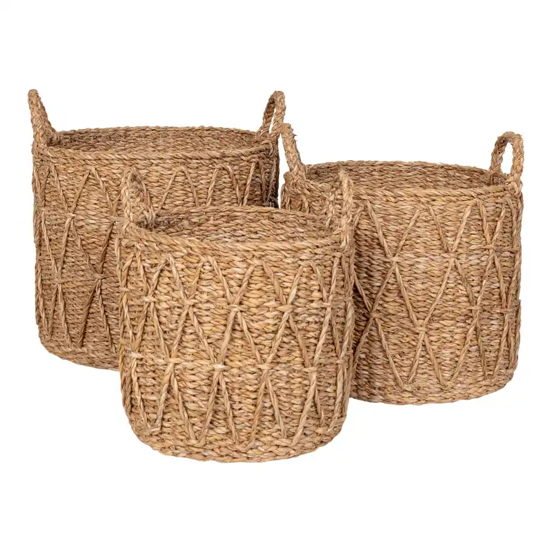 Angebot tinkaro Körbe Set aus Seegras 28/32/36 cm Natur