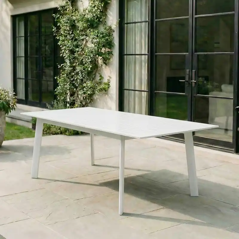 Preiswert Gartentisch VERANO 180- 260 cm ausziehbar mit Butterflysystem - Weiß