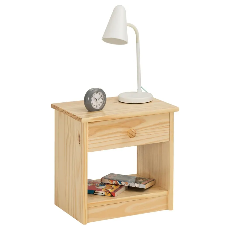Nachttisch MORITZ aus Kiefer mit 1 Schublade, natur Bestseller