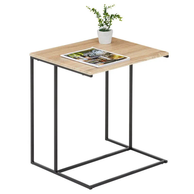 Saisonangebot Beistelltisch VITORIO rechteckig in Sonoma Eiche/schwarz