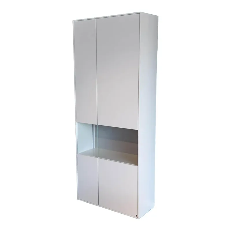 Vitrine WK 419 Intono Glattlack 420 Verkehrsweiß Inklusive LED-Band Trafo Und Funkfernbedienung Sale