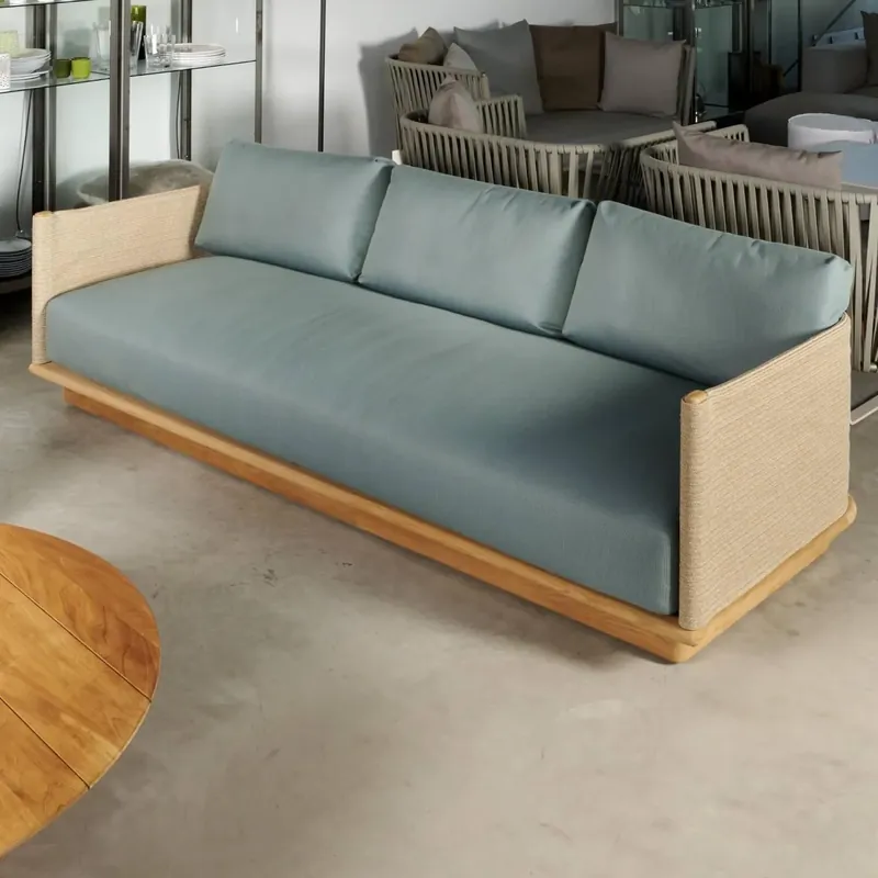 Bestpreis Sofa Outdoor Giro 3-Sitzer Bezug Stoff Terrain Elements Laminate Farbe Rock Pool