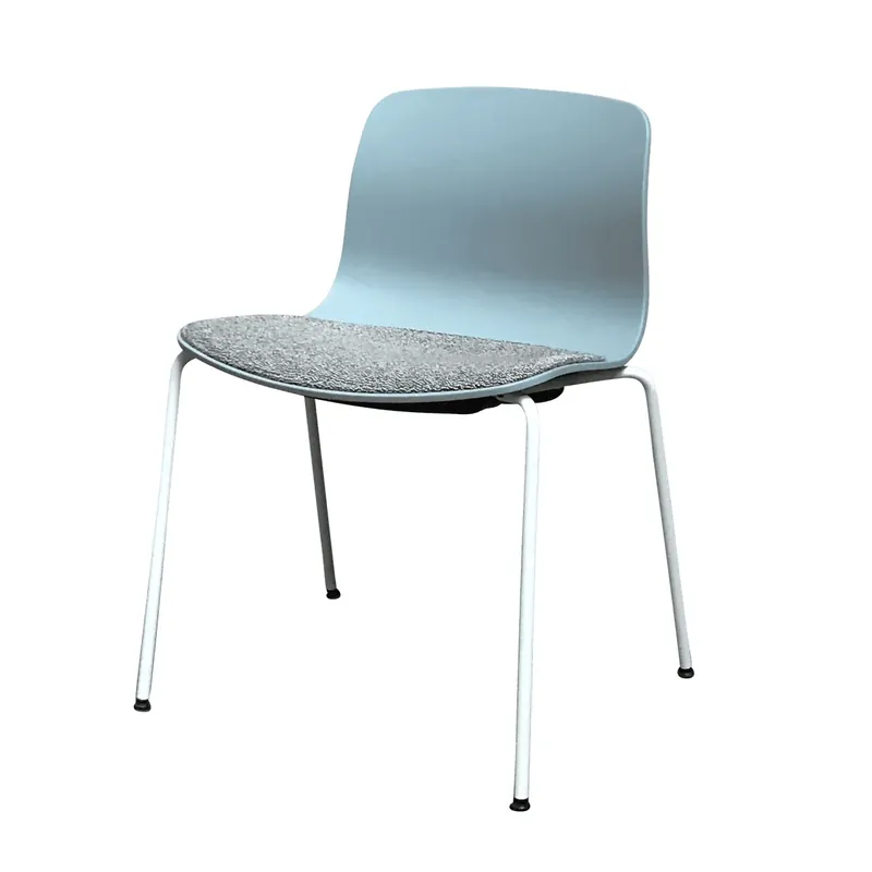 Stuhl About A Chair AAC 16 Grau Blau Untergestell Weiß Neuheit