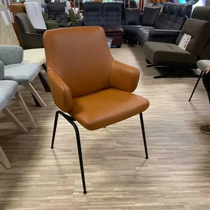 Stressless Dining Chair Laurel Paloma New Cognac Low Back mit Armlehnen D300 Matt Schwarz L Nur Für Kurze Zeit