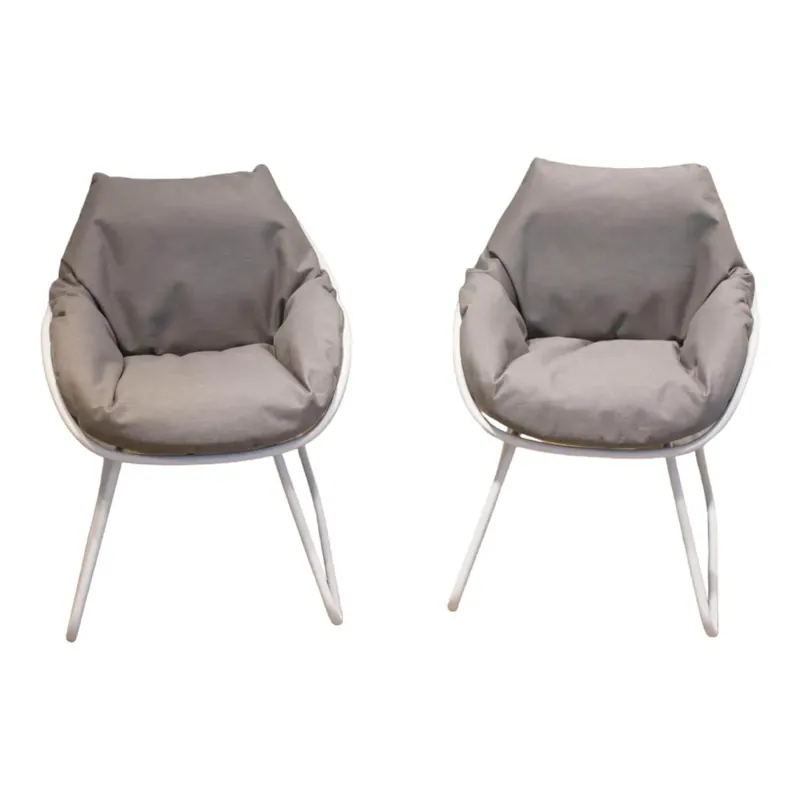 2er Set Stuhl Chill Kissen Stoff Bombay Anthracite Gestell Alu White Jetzt Bestellen