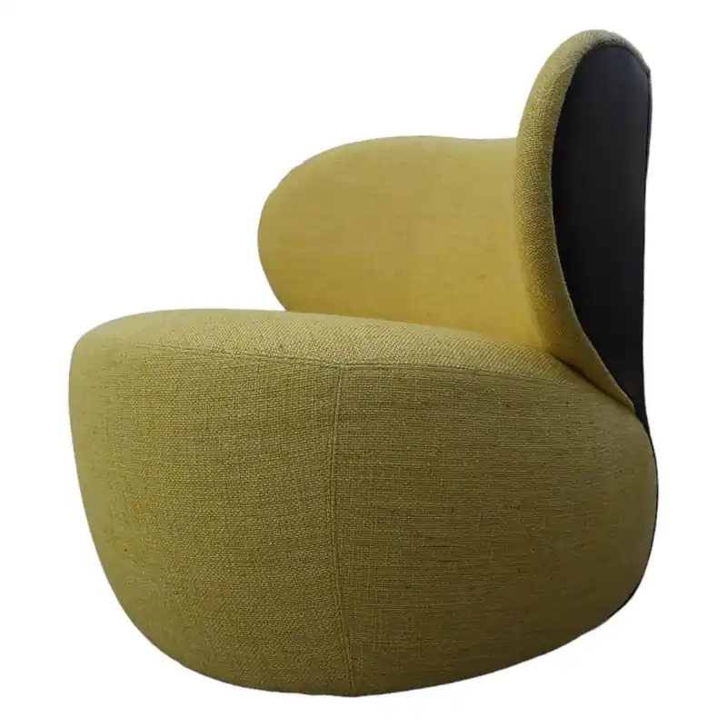Sessel Bao 207 Bezug Stoff Lucia 7694 Corn Gelb Metallgestell Matt Pulverbeschichtet Schwarz Knallerangebot
