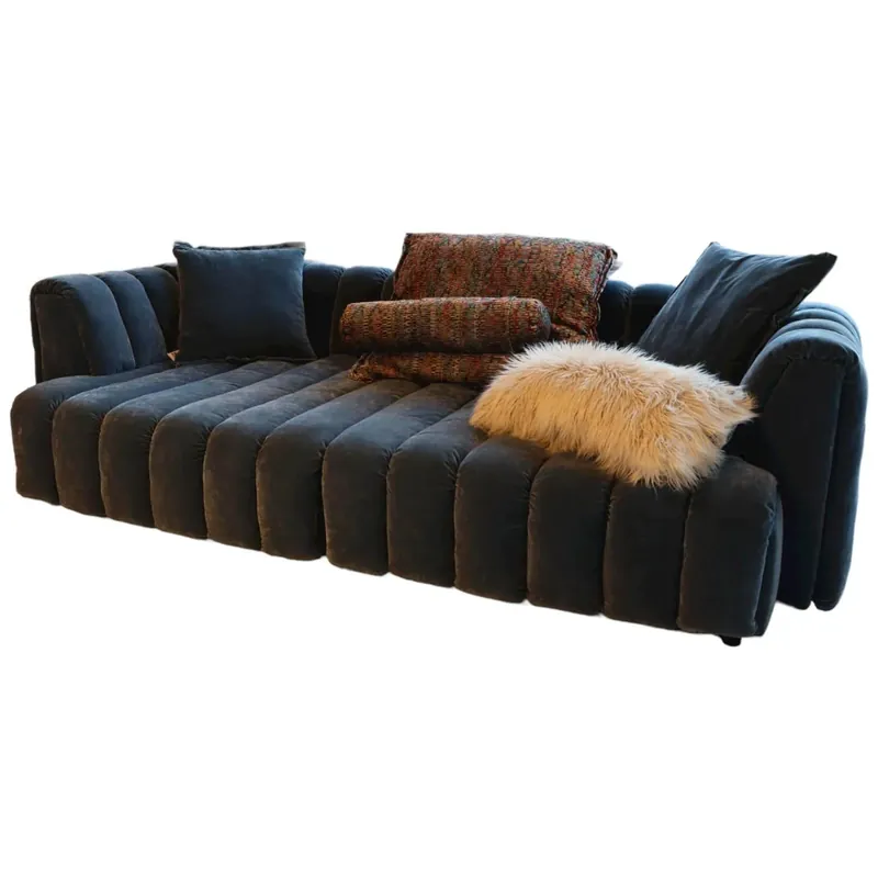 Versand Am Gleichen Tag Polstergarnitur Moonkraft Bezug Stoff Happy Velvet Powder Grey Füße Gleiter Schwarz