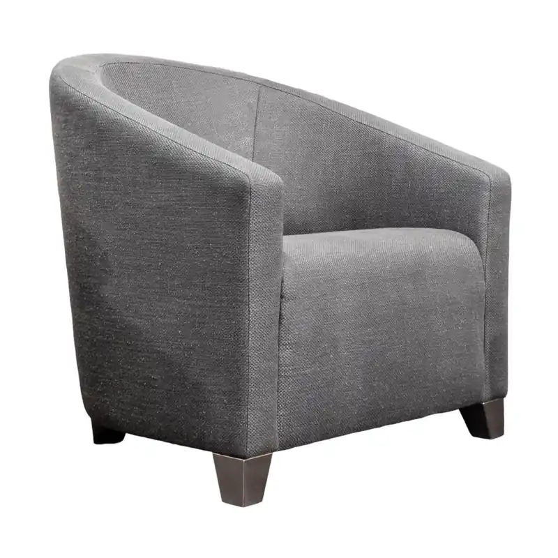 Bestseller Sessel Carrera Stoff Moranio 6528-017 Dunkelgrau Edelstahlfüße