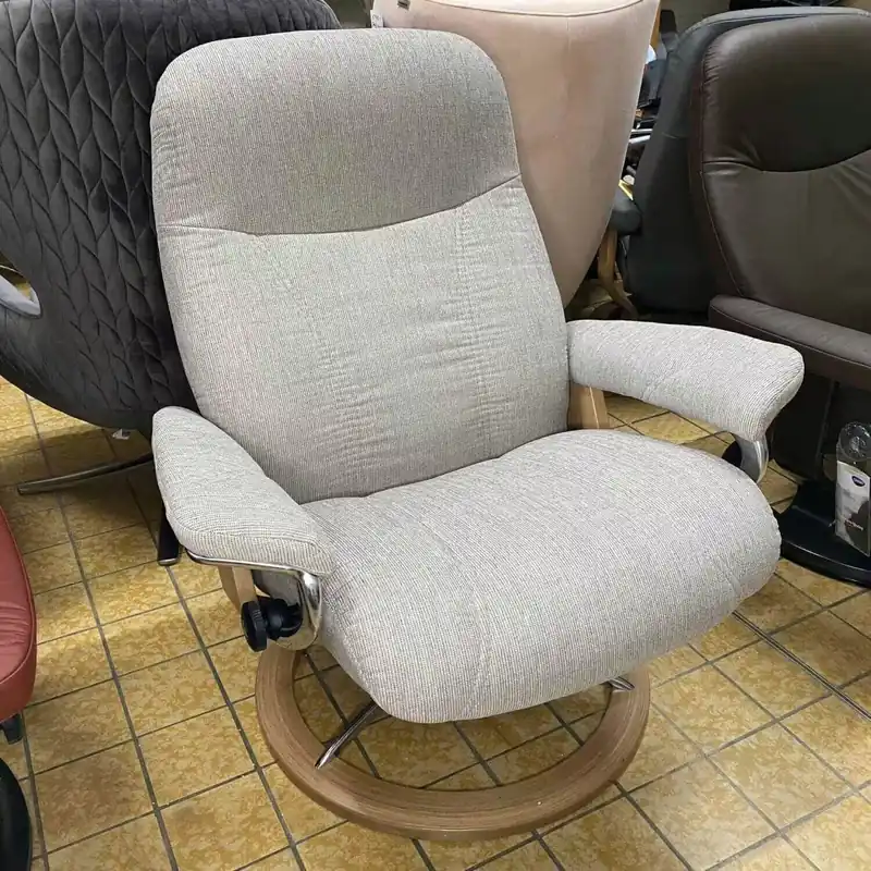 Stressless Sessel Consul Stoff Jasmine Grey Gestell Signature Eiche Größe L Jetzt Kaufen