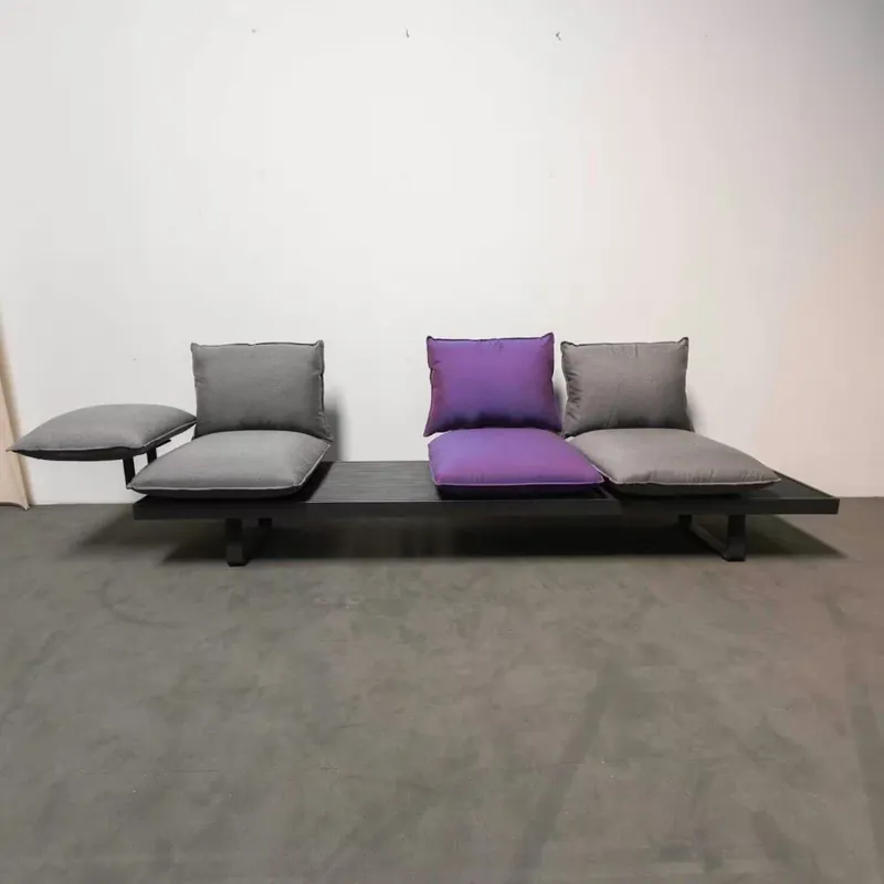 Outdoorsofa Feinstruktur Eleganz Graphit Mit 3 Kissensets Und 1 Armkissen Must-Have