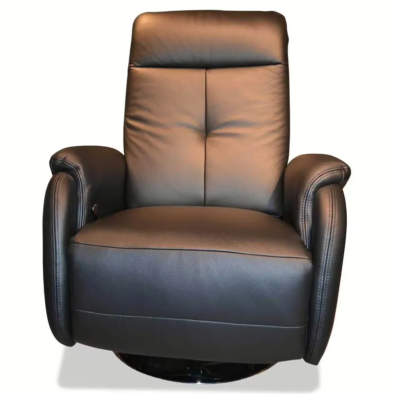 Direkt Vom Hersteller Sessel Swingline L 1DCL Leder LaTempra Schwarz mit manueller Verstellbarkeit