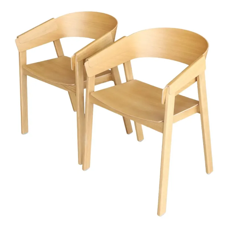 Preis Gesenkt 2 er Set Armchair Cover Side Eiche 4-Fußgestell