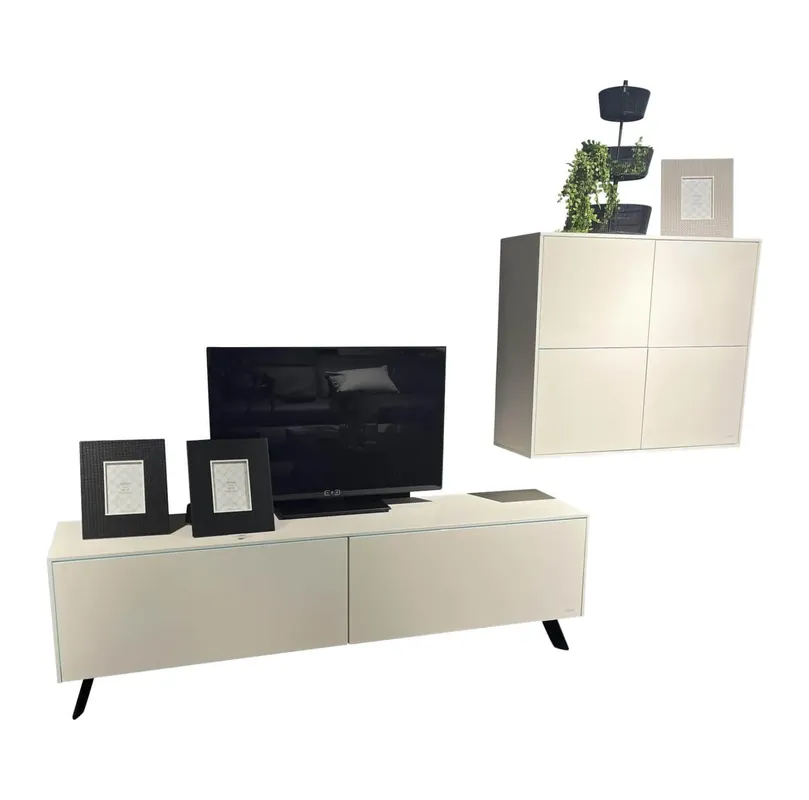 Wohnwand Gloss Curves Lack Bianco Weiß Hochglanz Mit Beleuchtung Aktuell