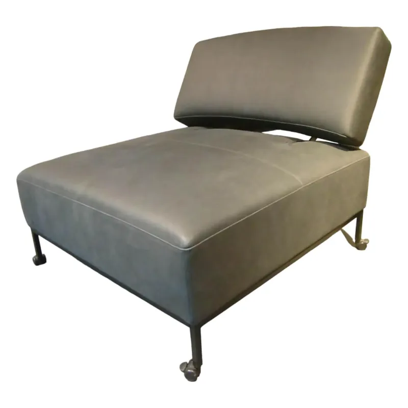 Finale Aktion Sessel Airy Leder 5668 Grau Mit Rollen