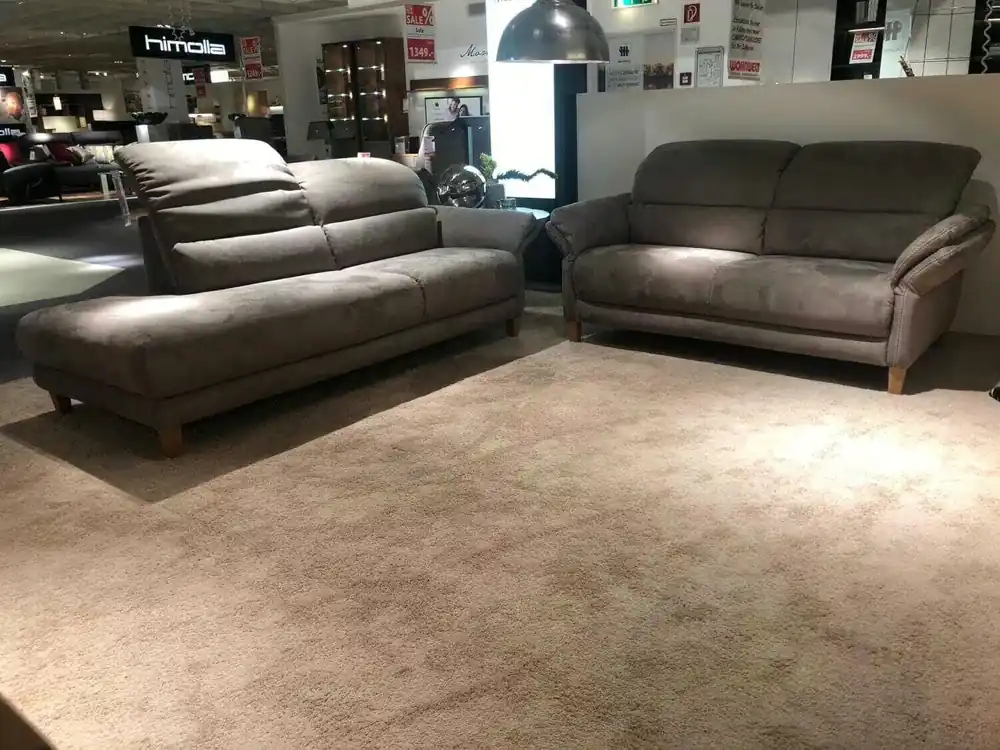 Sofort Bestellen Garnitur MR 390 Stoff Crown Fango Eiche Geölt 2 Sofas