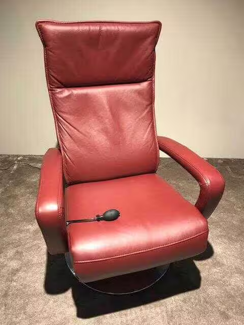 Garantierte Lieferung Sessel MR 251 Leder Rot mit motorischer Verstellfunktion