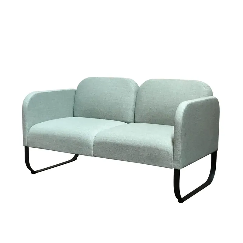 Sofa Bail Stoff Camira Mainline Flax Monument MLF09 Gestell RAL 9005 Direktkauf