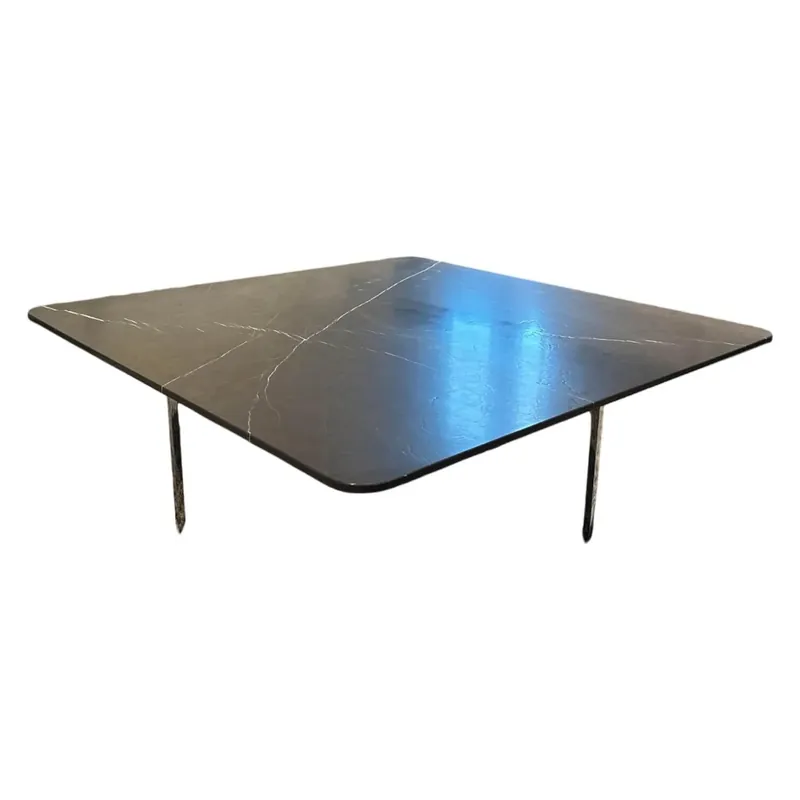 Jetzt Kaufen Couchtisch Sting T3810 Tischplatte Stein Grafite Brown Patinato Braun Weiß Gestell Edelstahl Verchromt Mit Syno Gleitern