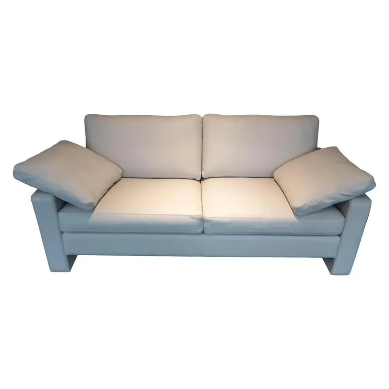 Sofa Conseta Leder 241 Puder Weiß Sitz Und Rücken Luftzellenstäbchen Inklusive Armlehnkissen Super-Preis