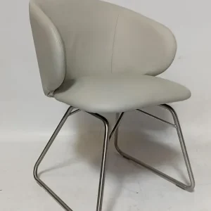2er-Set Sessel Silla Kufe Moover Leder Toledo Betulla Moover in Edelstahl Letzte Chance