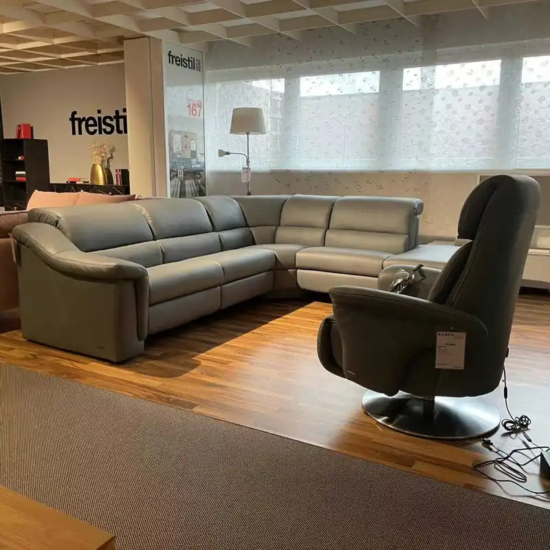 Preis Gesenkt Polstergarnitur Azuro Ecksofa und Relaxsessel 7627 Leder 24 Longru Azuro
