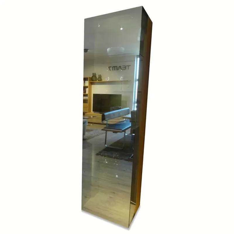 Vitrine Nox 2 Glas Palladium Eiche Wild Massiv Weiß Geölt Markenprodukt