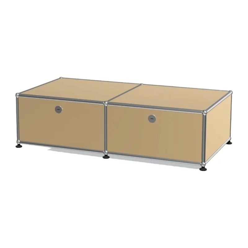 Markenware Lowboard USM Beige 102x21 mit 2 Klapptüren