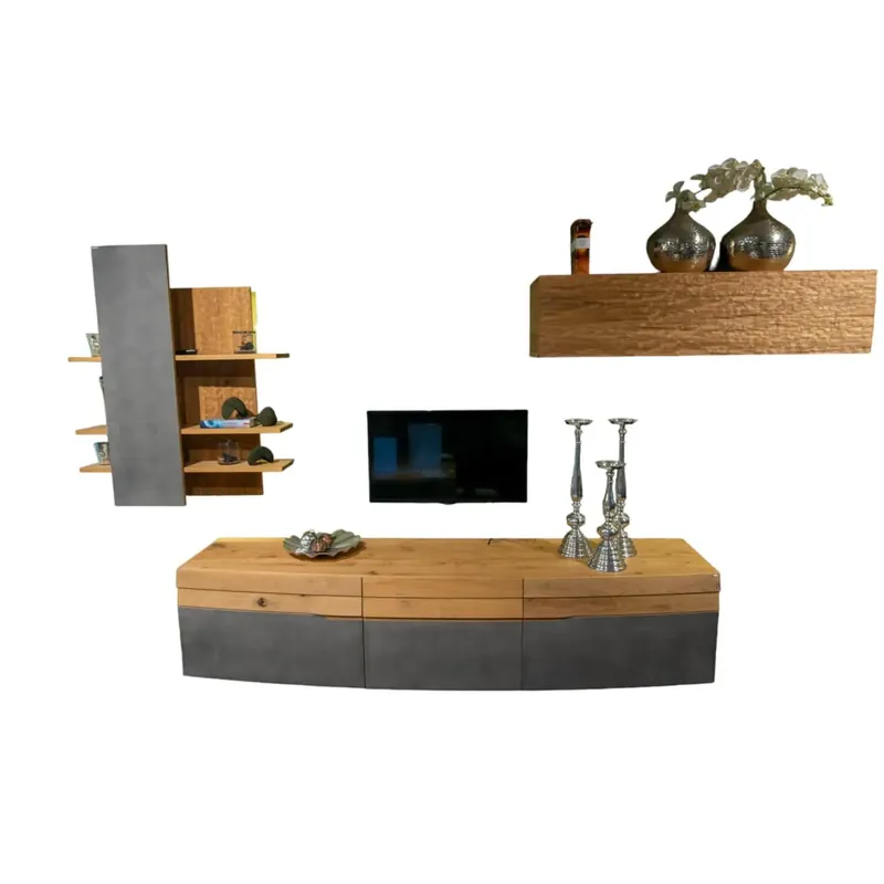 Saisonangebot Wohnwand Opus Wildeiche Rustico Massiv Korpus Und Böden Wildeiche Rustico Furniert