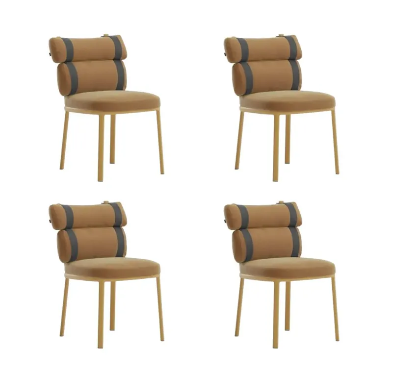 4-er Set Outdoor Stuhl Roll Stoff 304 Flamma Lam Gestell 139 Sahara Solange Der Vorrat Reicht