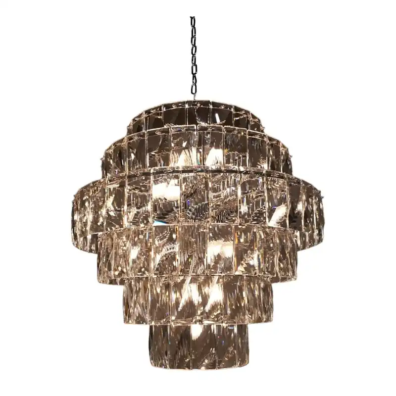 Neuheit Kronleuchter Amazone L Kristallglas Mit Nickel Finish Ohne Leuchtmittel
