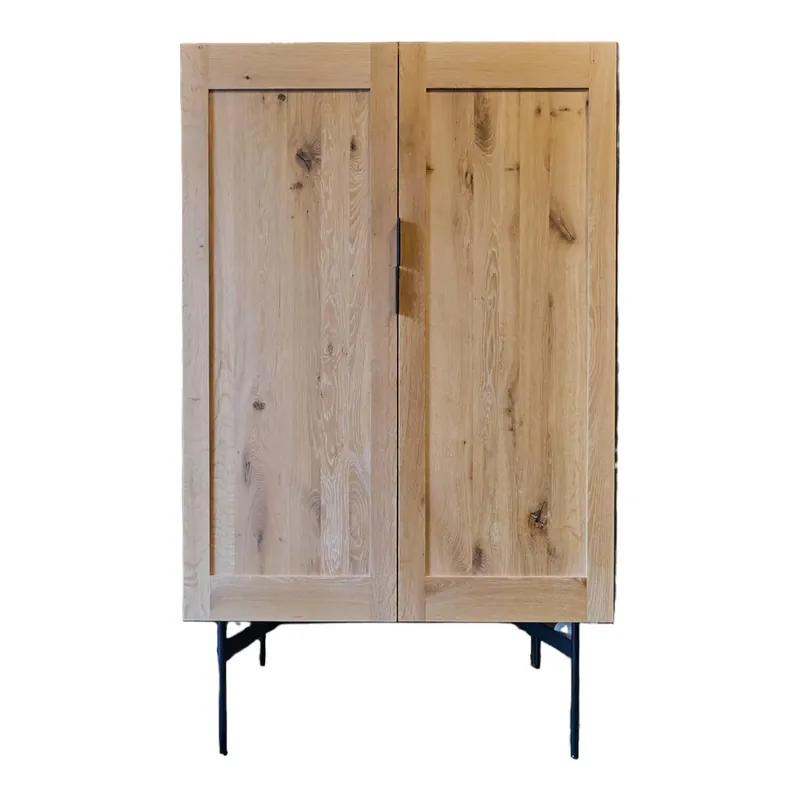 Saisonangebot Vitrine BC04 Geschlossen Eiche Weiß Pigmentiert