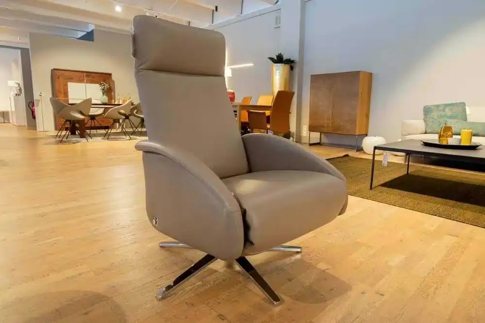 Sessel Cliff Compact Mechanisch Leder Space Achat IP0000-313 Beige Direkt Vom Hersteller