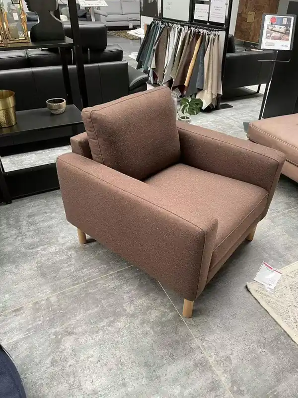 Knallerangebot Sessel Mudju Feny Typ 1057 Stoff F40 Smooth Brown